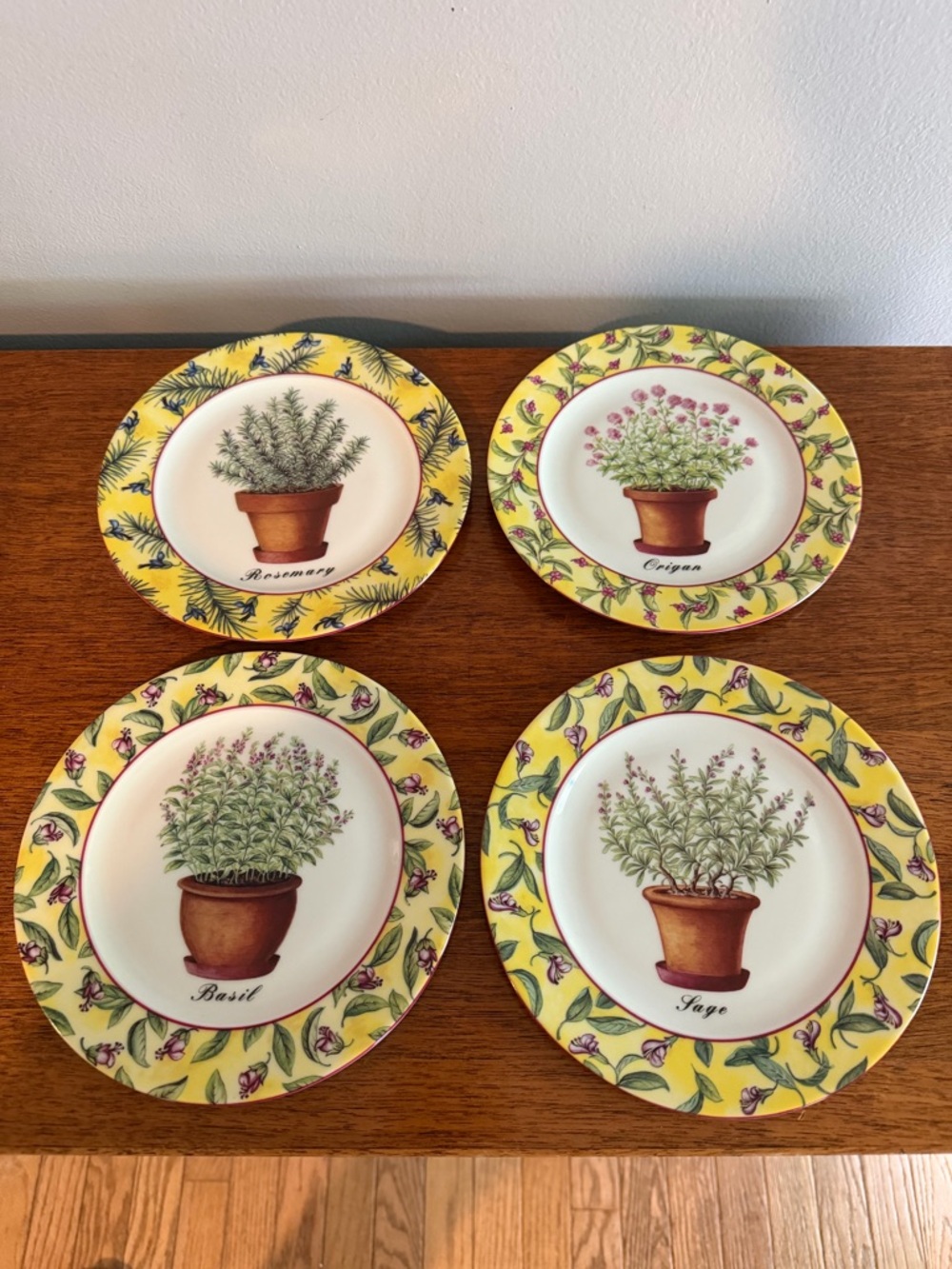 Vintage Godinger Herb Plates